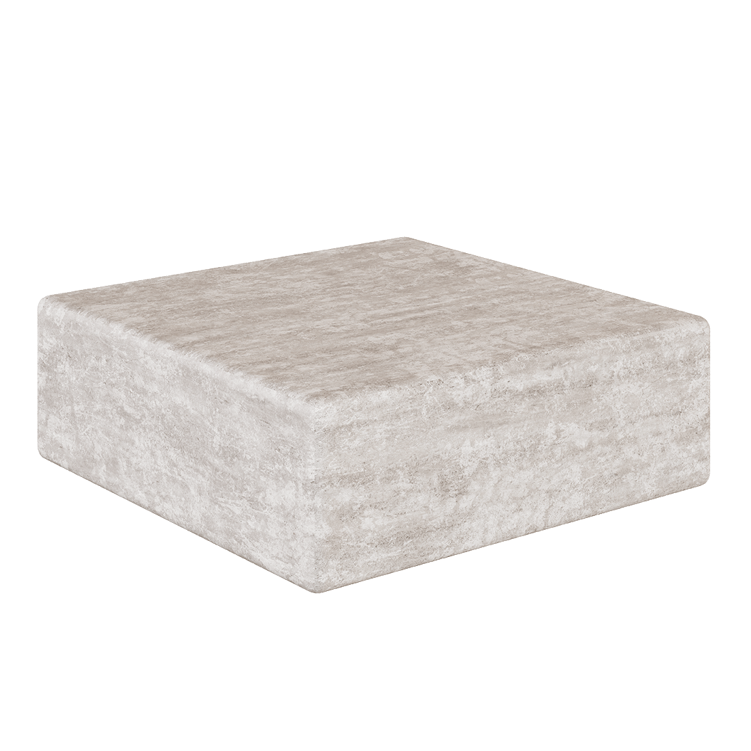 Alba Travertine Accent Table - White - 28/39/54cm - White travertine garden table