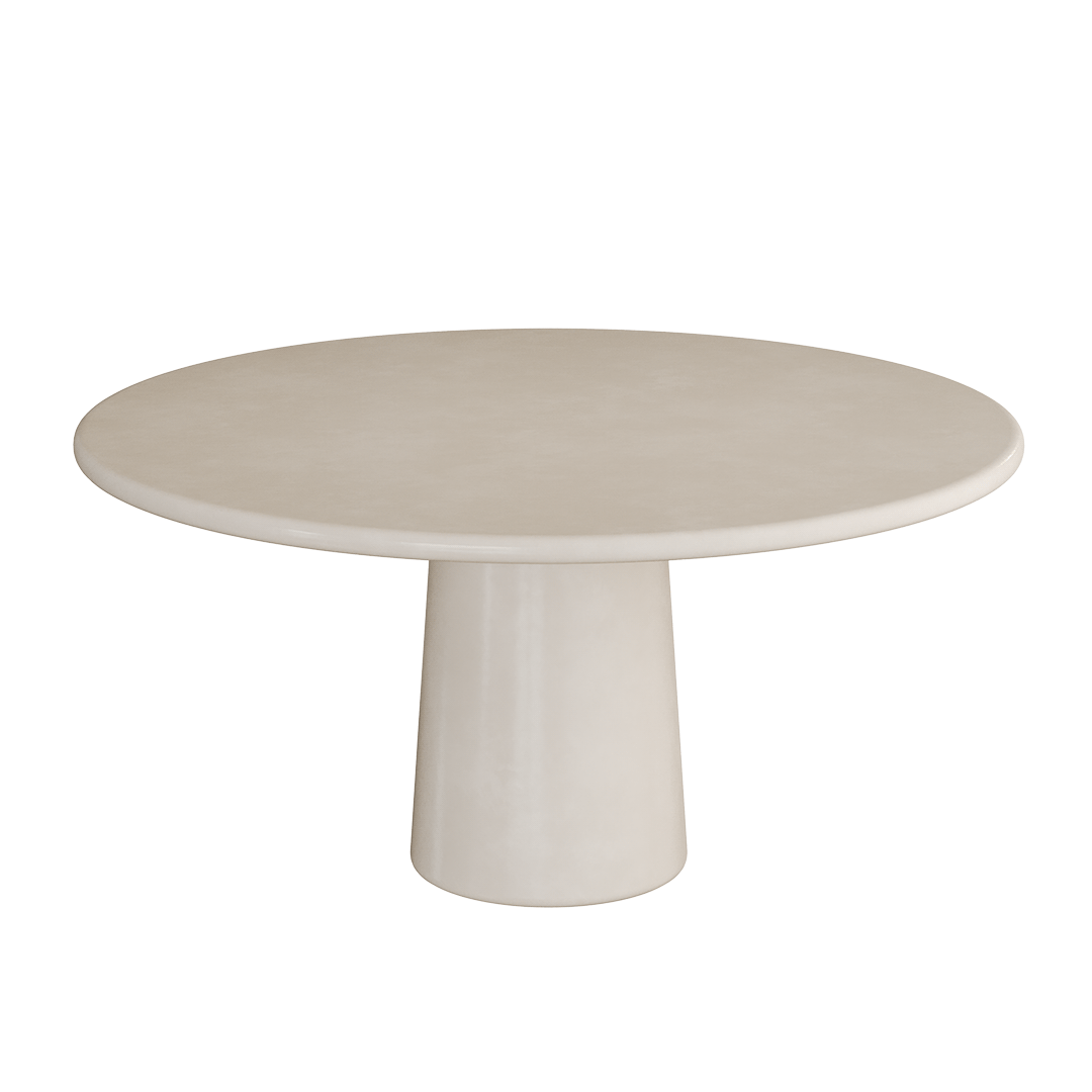 Avelon bone microskin 160cm round indoor outdoor dining table view 2