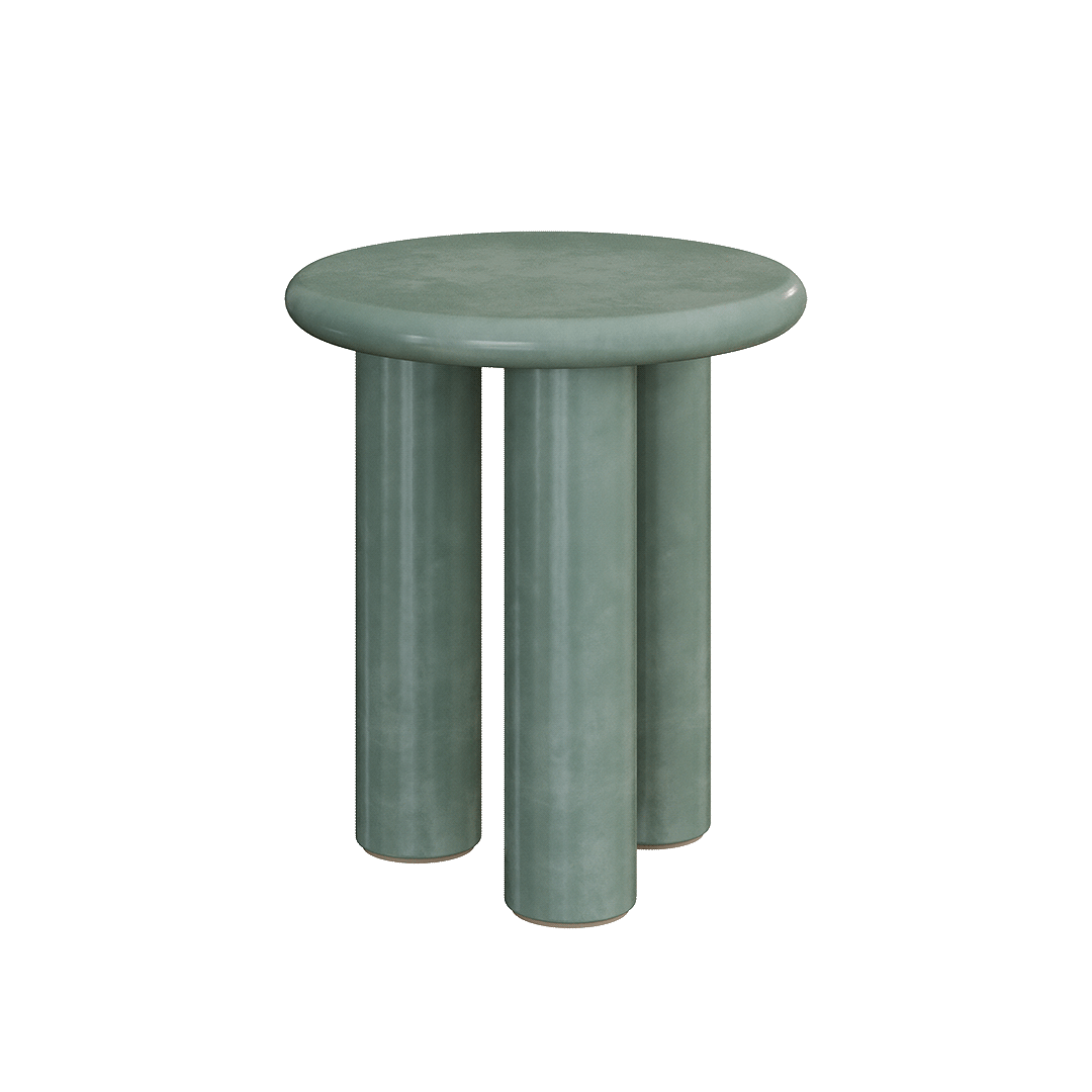 Casoli Microskin Side Table, Moss