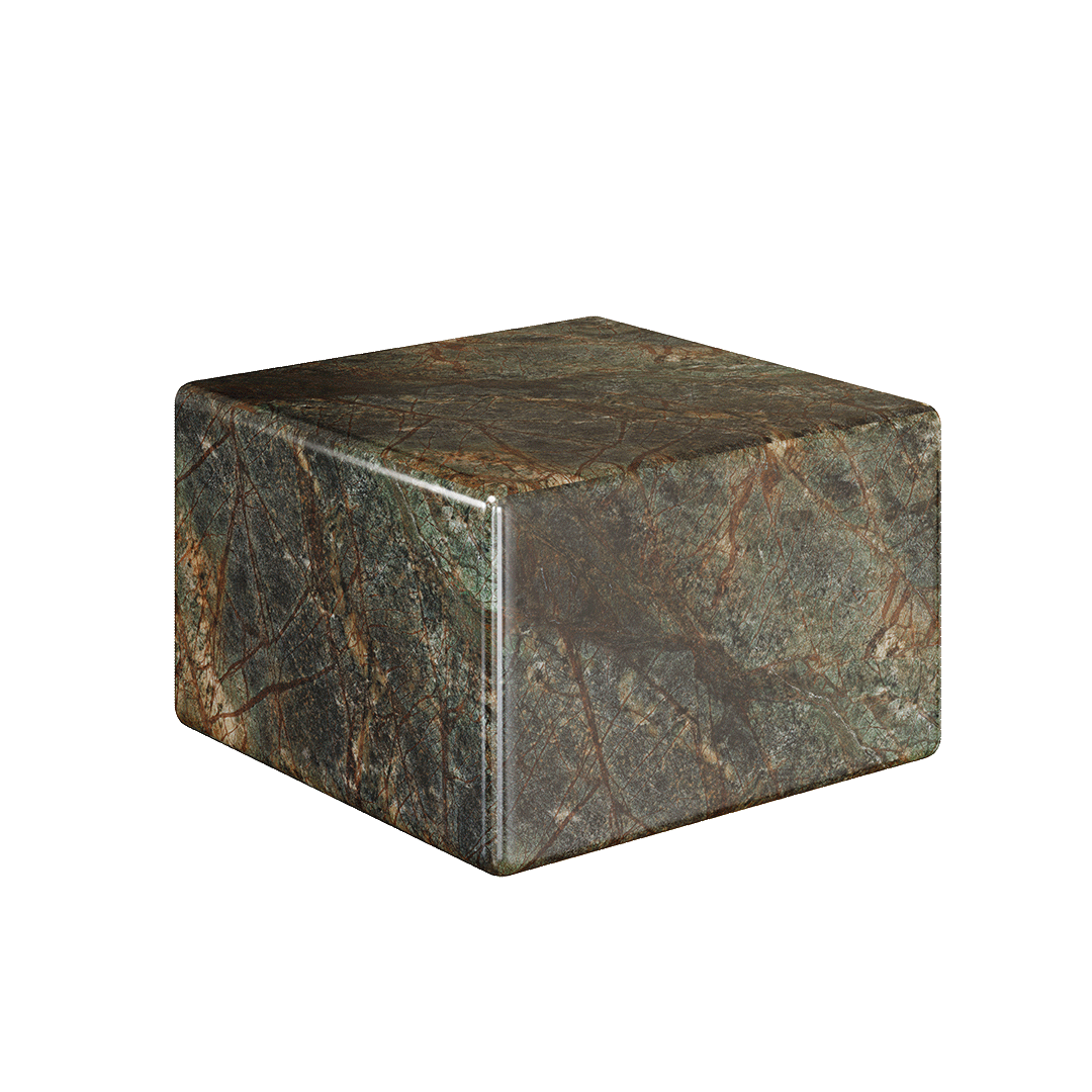 Neroli Marble Accent Table - Forest Green - 28/39/54cm - Forest Green marble garden table