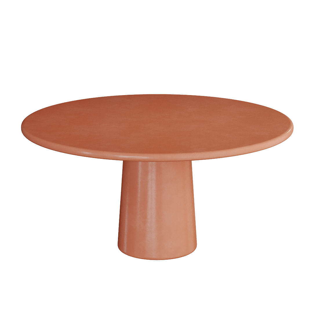 Terrano clay microskin 160cm round indoor outdoor dining table view 3