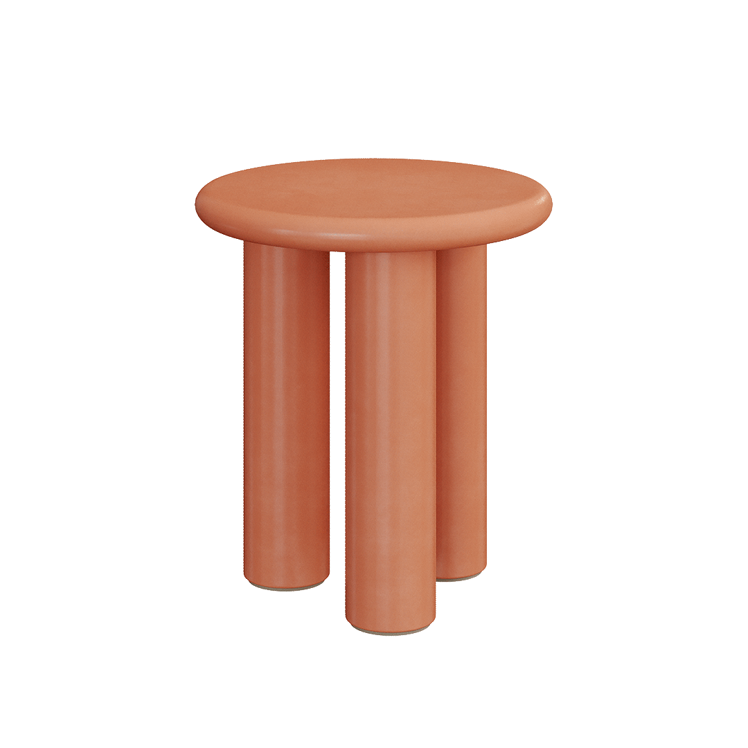 Terrava Clay Microskin Side Table – 45cm - Clay microskin luxury side table image 2